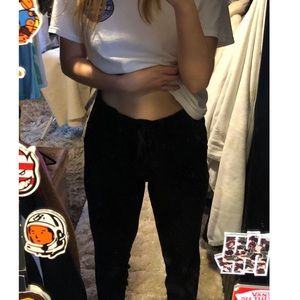 black high waisted sweatpants